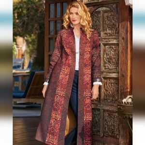 Soft Surroundings Icon Bedouin duster jacket.  Color is renature umber. Petite?